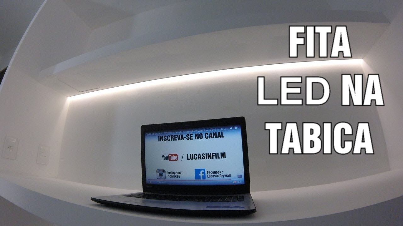 Como instalar Fita LED na Tabica Gesso Drywall Passo a Passo