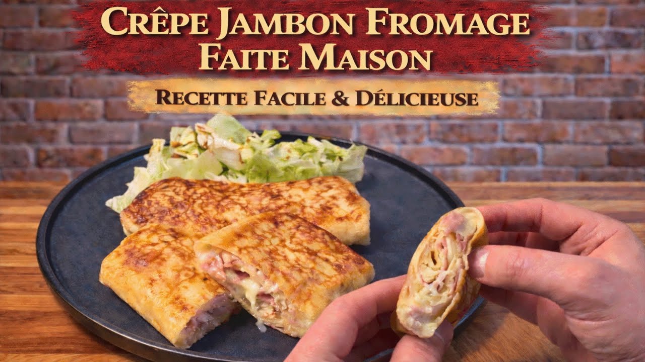 Crêpe Jambon Fromage Faite Maison 🧀 RECETTE FACILE & DELICIEUSE
