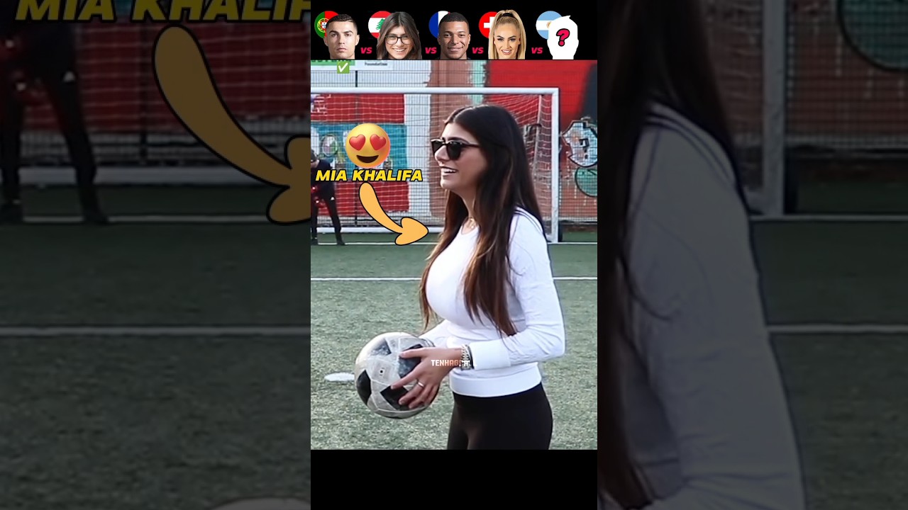 Ronaldo VS Mia Khalifa VS Mbappe VS Alisha VS Player : Penalty Kick Challenge⚽🥅