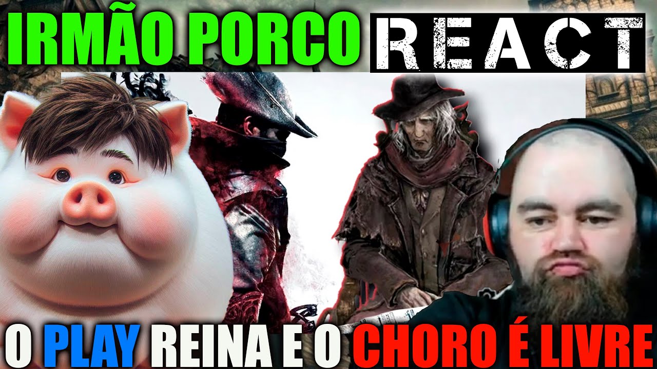 REACT IRMÃO PORCO DEBOCHANDO DOS CAIXISTA HOJE ELE MAMA