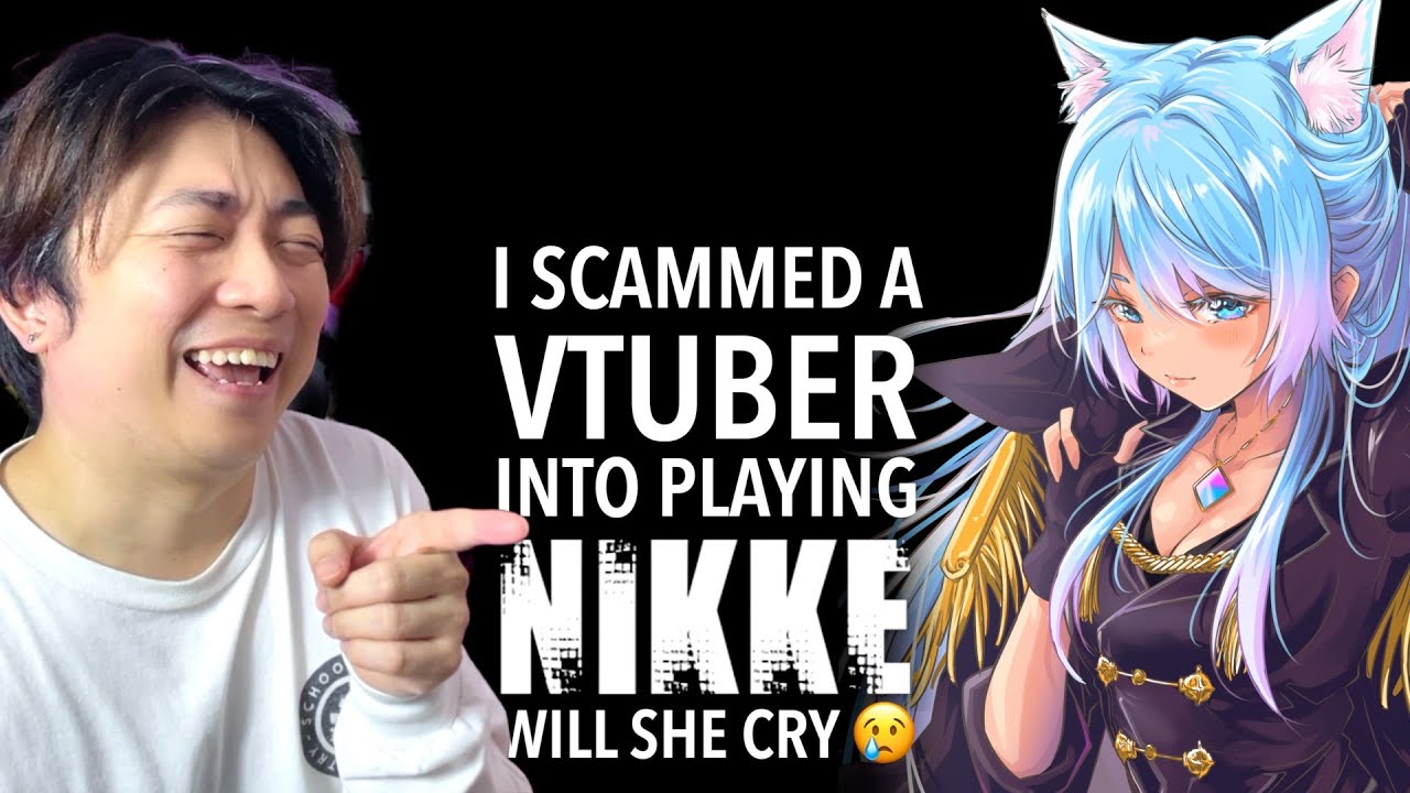 I scammed this Vtuber into PLAYING NIKKE ft. @kumomorin
