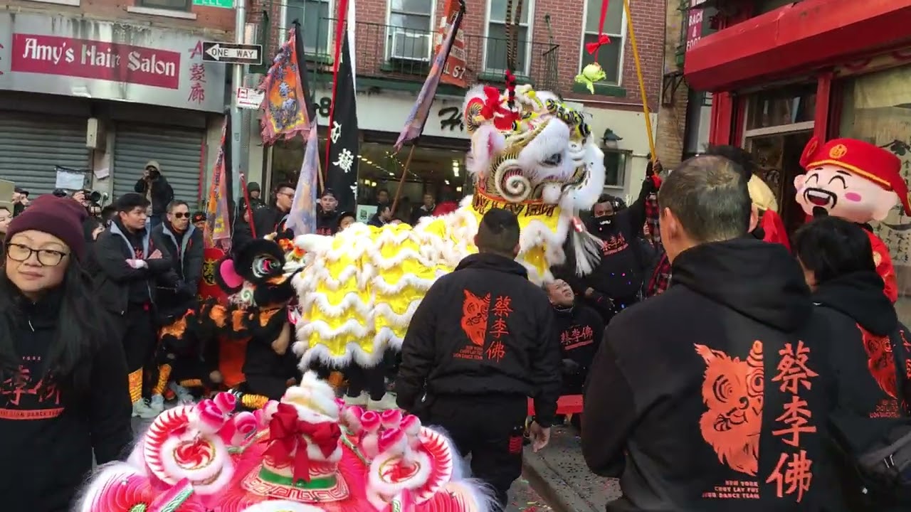New York Choy Lay Fut Lion Dance Team - Super Saturday 2022 @ Ting's Gift Shop
