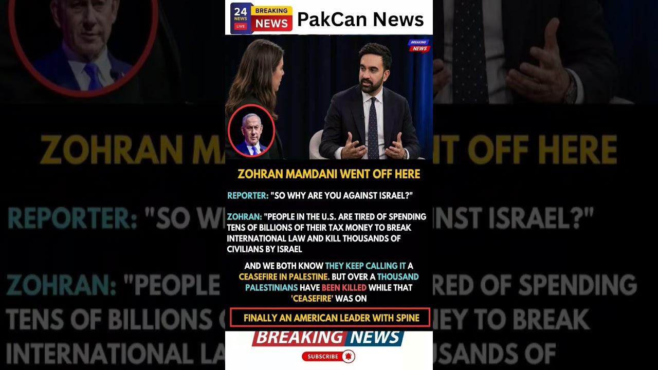 Zohran Mamdani Defends His Position on US Aid to Israel | PakCan News