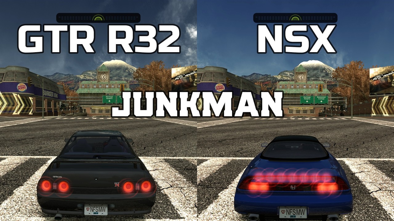Nissan Skyline GTR R32 vs Acura NSX - NFS MW Redux V3 - WHICH IS FASTEST ?