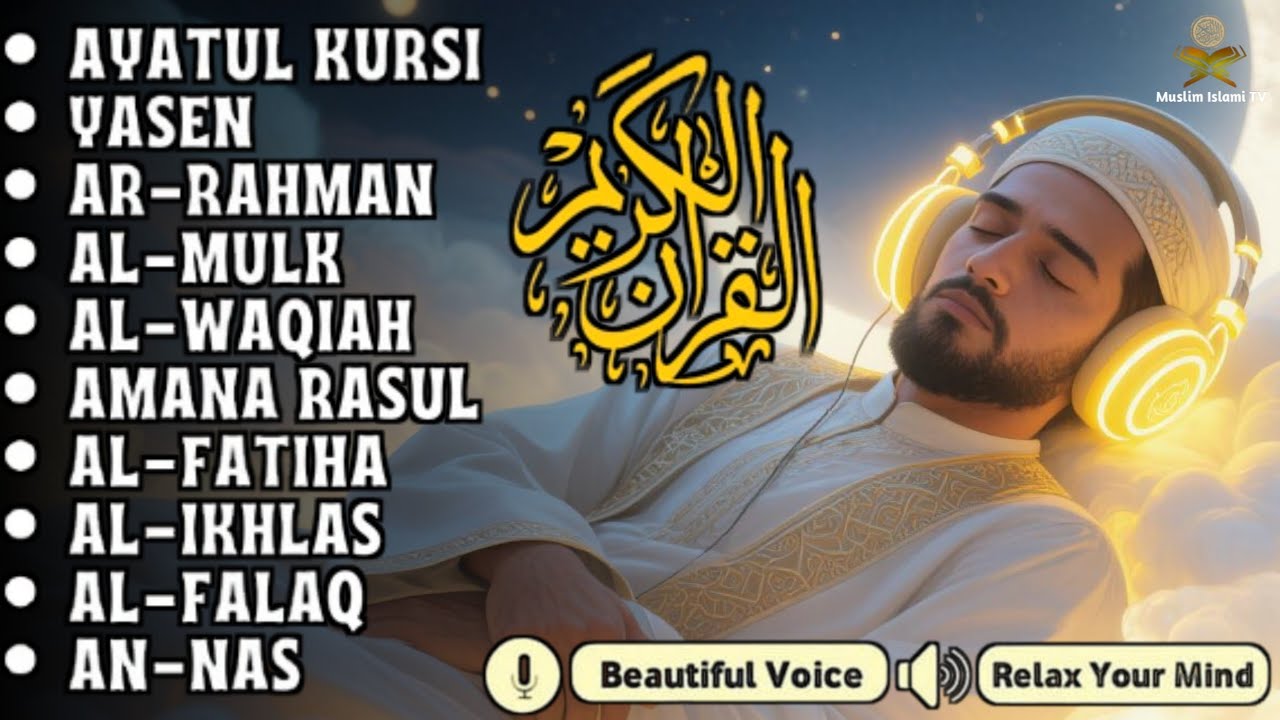 Quran recitation in a peaceful voice I Alfatiha, Yasin ,Arrahman ,AlWaqiah ,Almulk -By Alaa Aqel