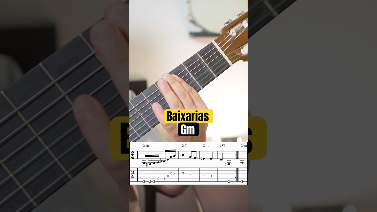 Baixarias em sol menor para viol&atilde;o 6 e 7 cordas