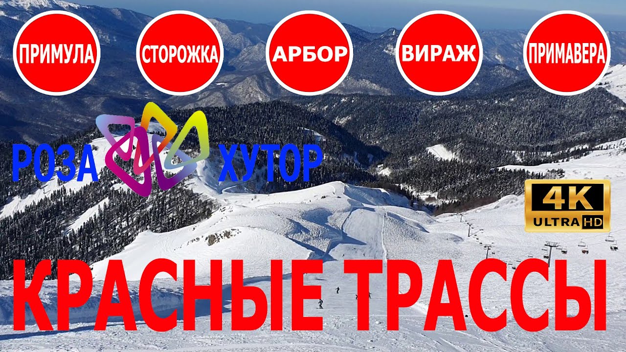 Роза Хутор красные трассы / Обзор красных трасс