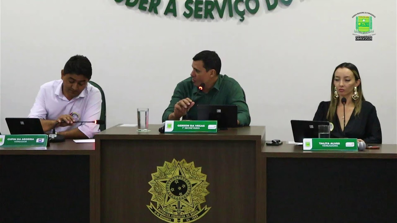 6ª Sessão Ordinária da Câmara Municipal de Tupaciguara-MG  09-03-2026