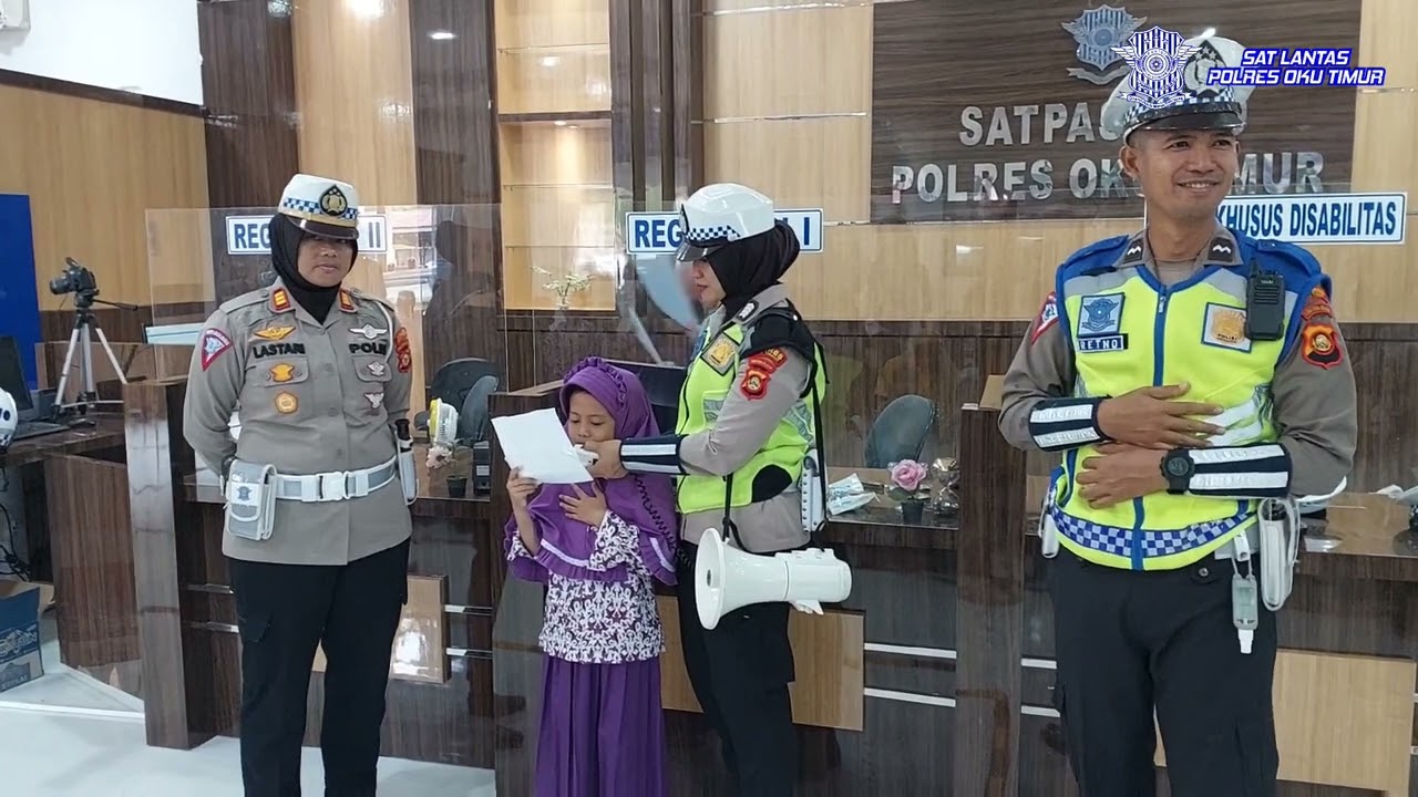 Polsanak Sat Lantas Polres OKU Timur - Edukasi Tertib Berlalu Lintas