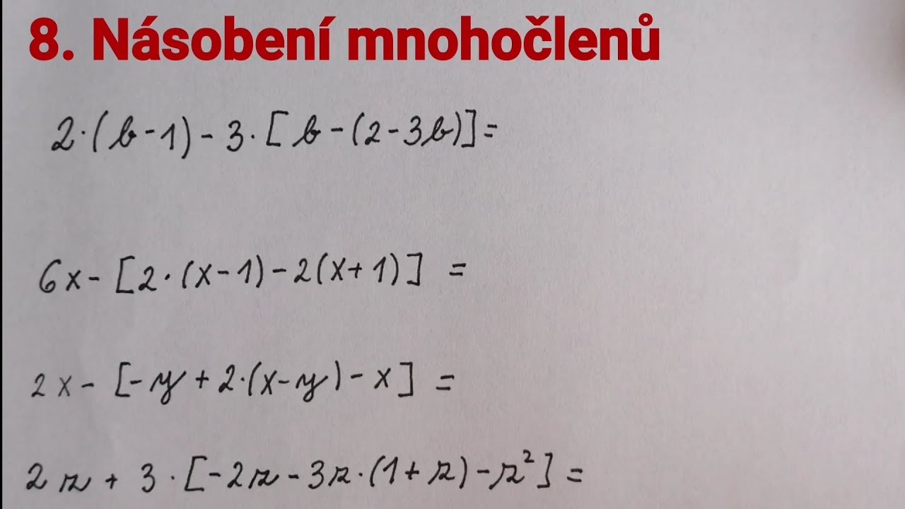 8. Násobení mnohočlenů