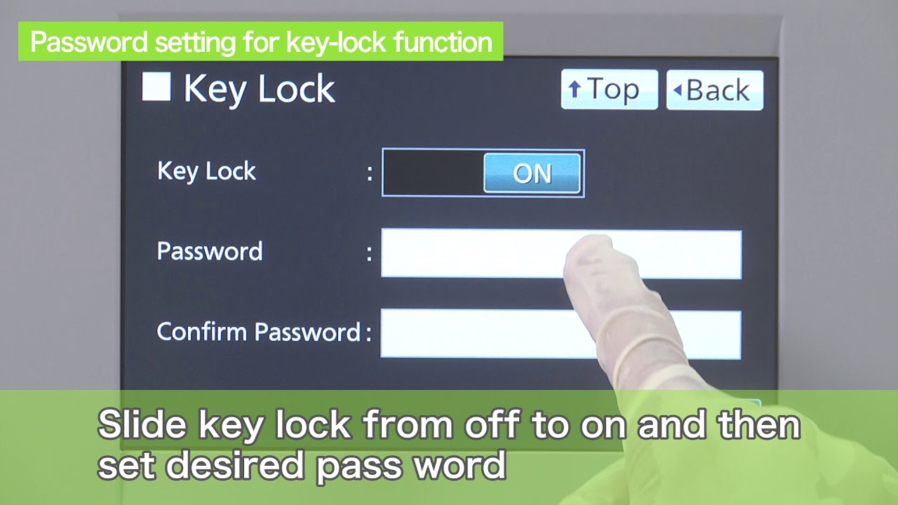 8_PHCbi CO2 Incubators_Password setting for key lock function