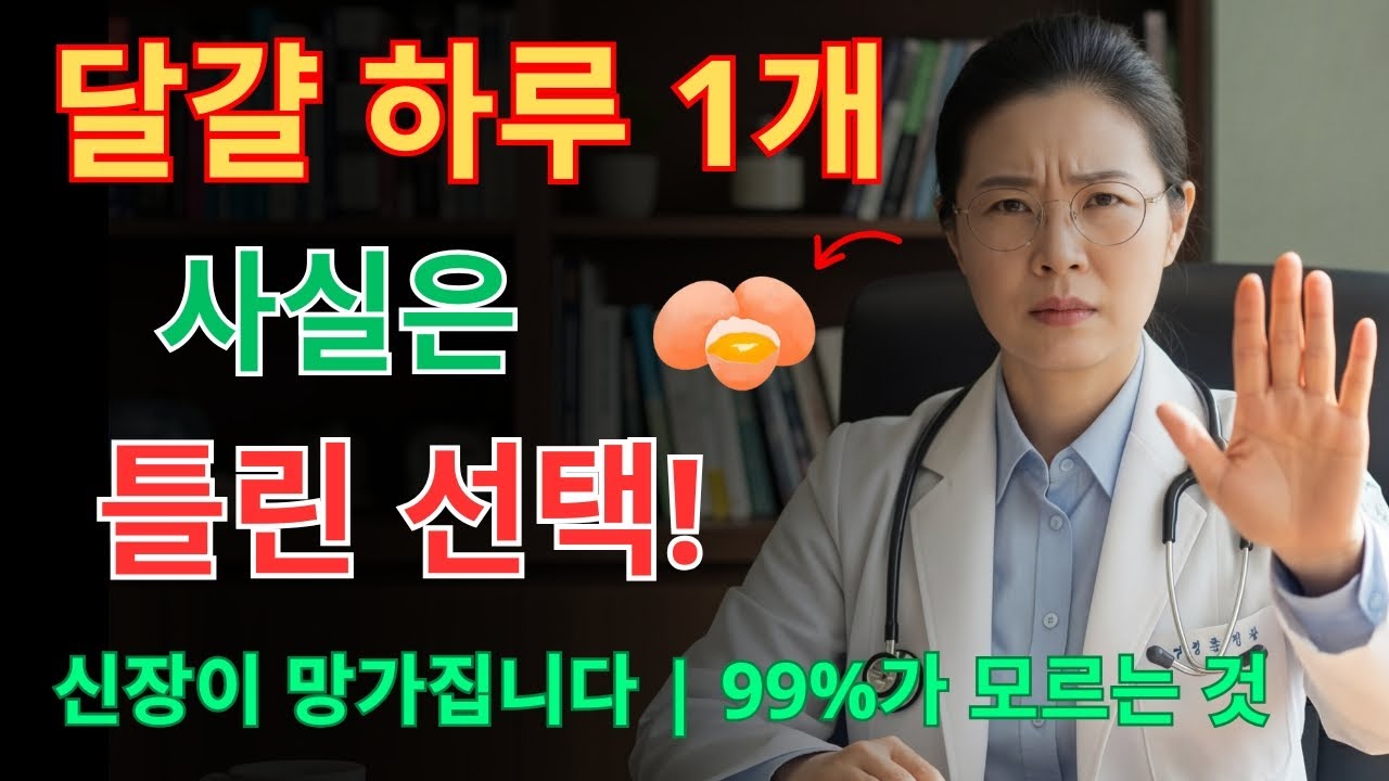아침 달걀, 그냥 먹으면 신장 망가집니다! 60세 이후 의사가 제안하는 '단백질 황금 비율'의 비밀