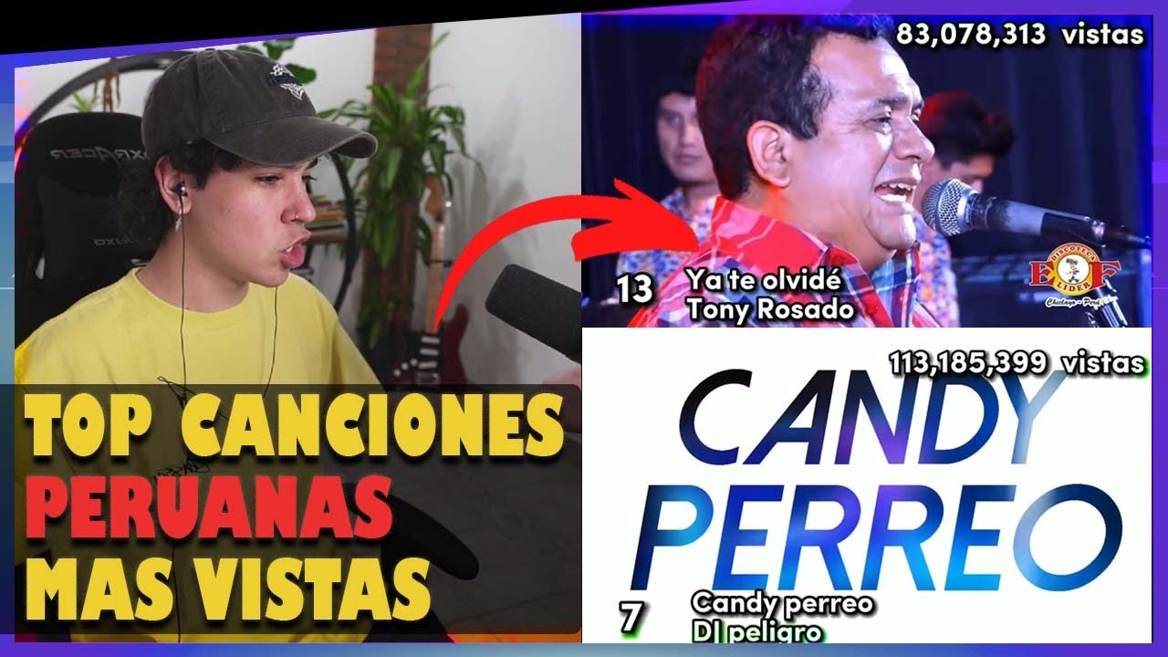 Spreen reacciona al TOP canciones Peruanas mas vistas en YT 🇵🇪 | Candy perreo , Tony Rosado..