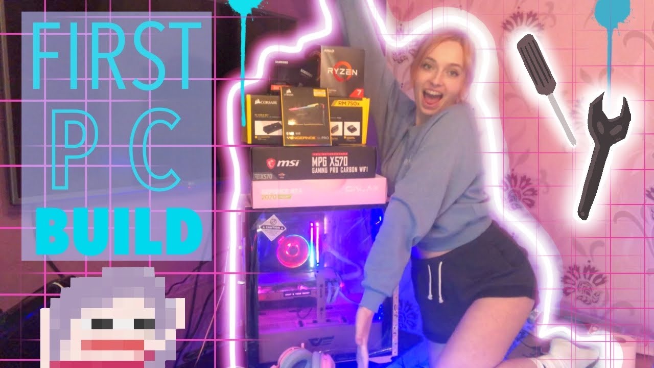 I Built my FIRST GAMING PC in Quarantine | RGB PINK & EXPENSIVE Just like me | lvlBeebo