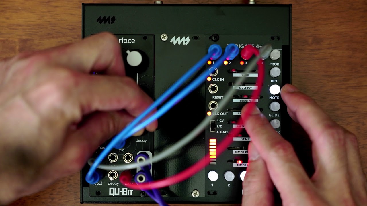 Qu-bit Electronix Surface sequenced by Malekko Heavy Varigate 4+