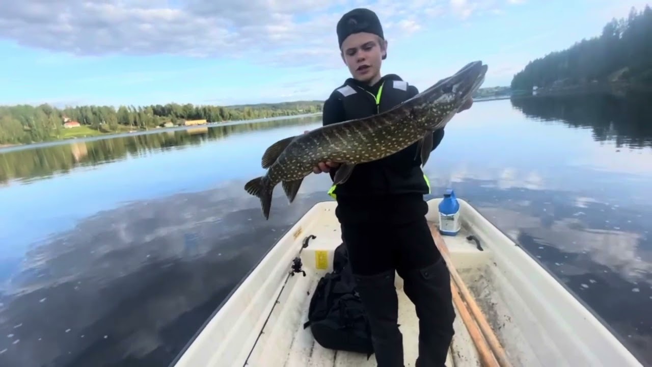 Fiskar efter stor gädda i Fryken|Team._fiske