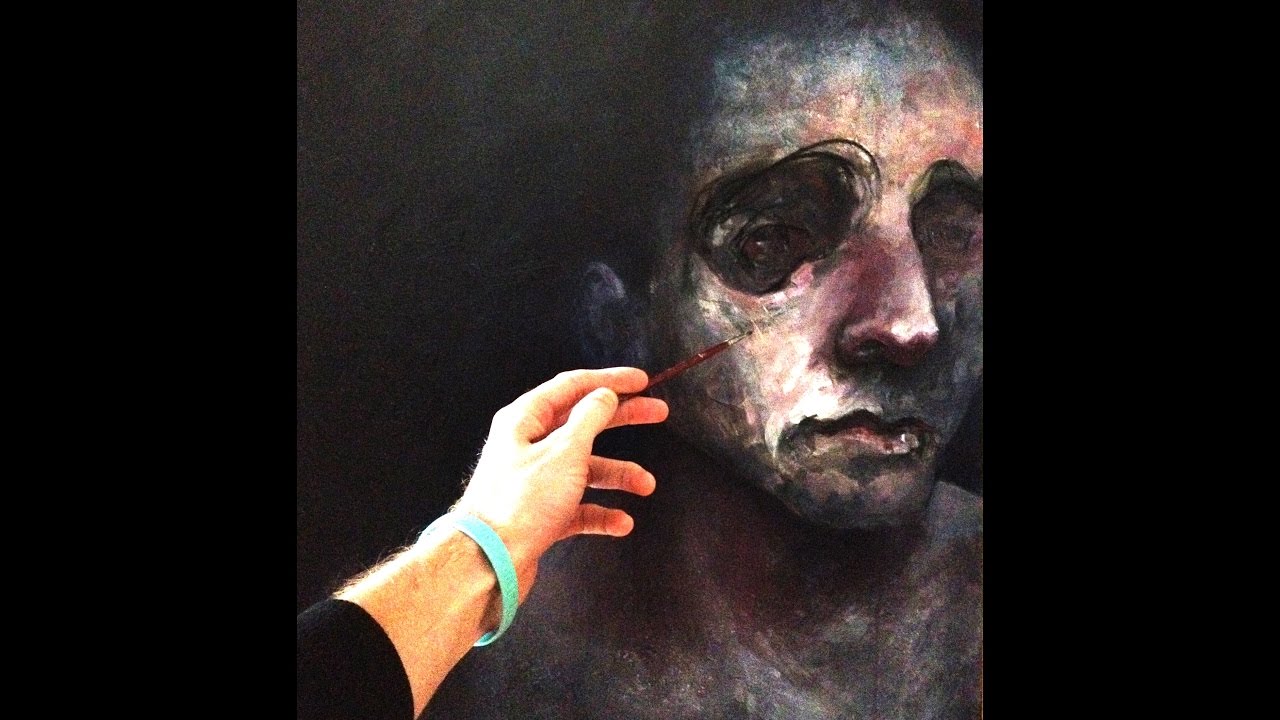 ACRYLICS abstract PORTRAIT PAINTING