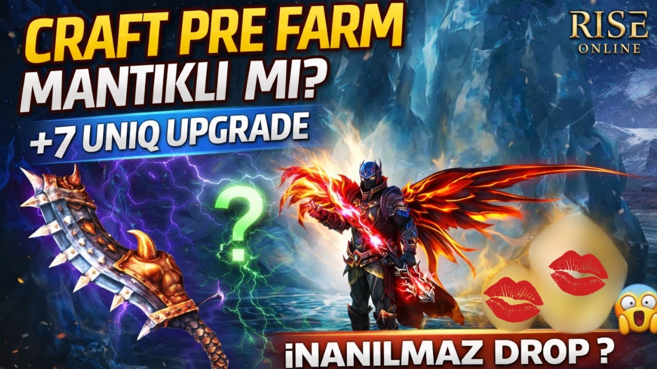 CRAFT PRE  FARM MANTIKLI MI ? +7 UNİQ UPGRADE - ONYX - GREEN CRYSTAL İNANILMAZ DROP ? RİSE ONLİNE