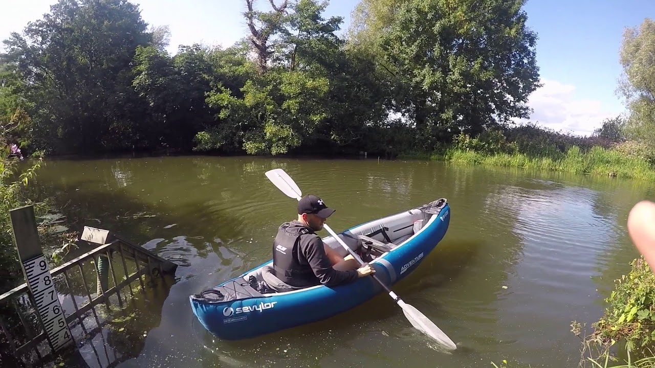 Trying out the new inflatable Kayak!