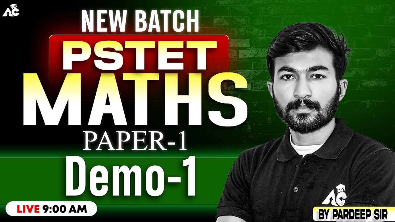 PSTET Paper 1 Maths Demo 1 | Best Preparation for PSTET 2025 | Arora Classes | by Pardeep Sir