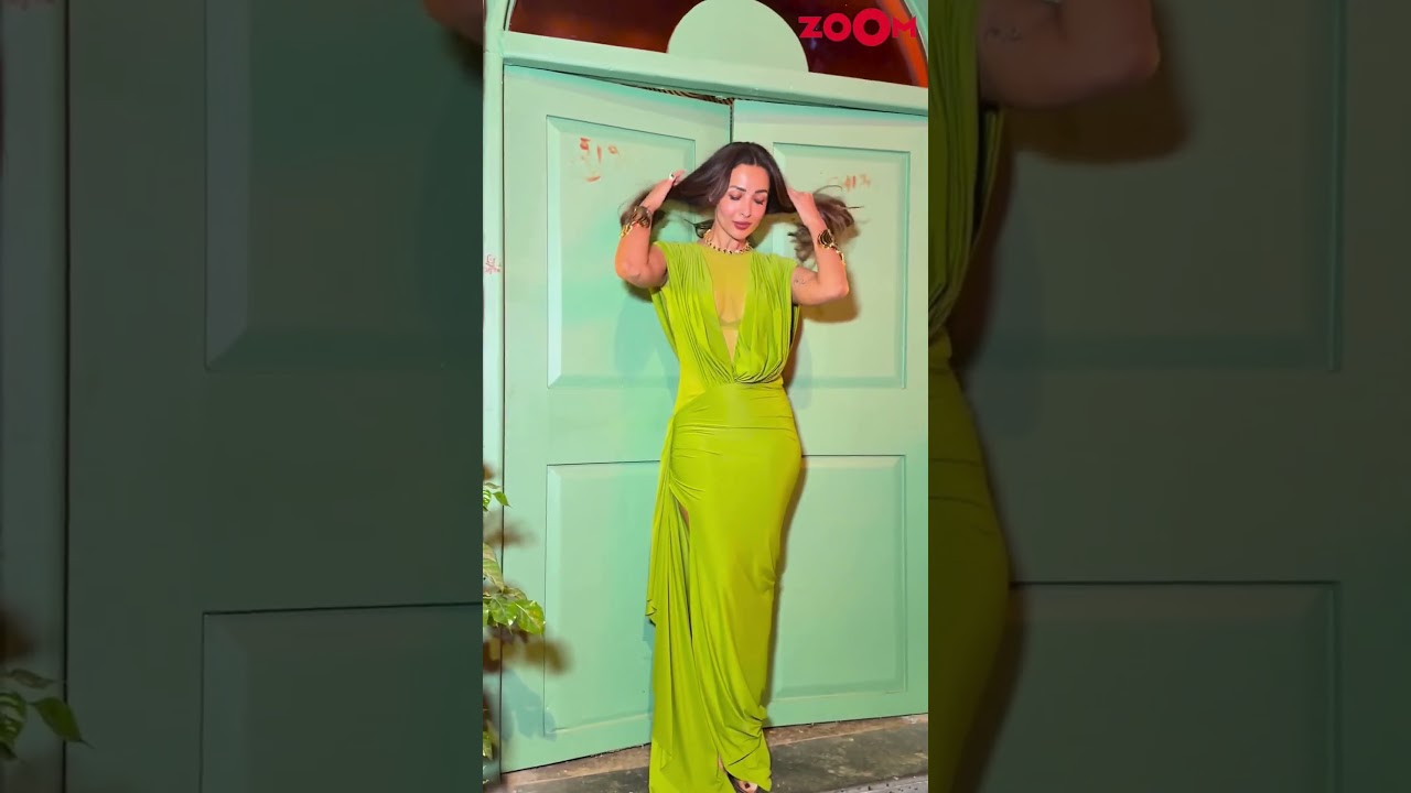 Malaika Arora Turns Heads as She Flaunts Her Curves in a Stunning Green Look #shorts #malaikaarora