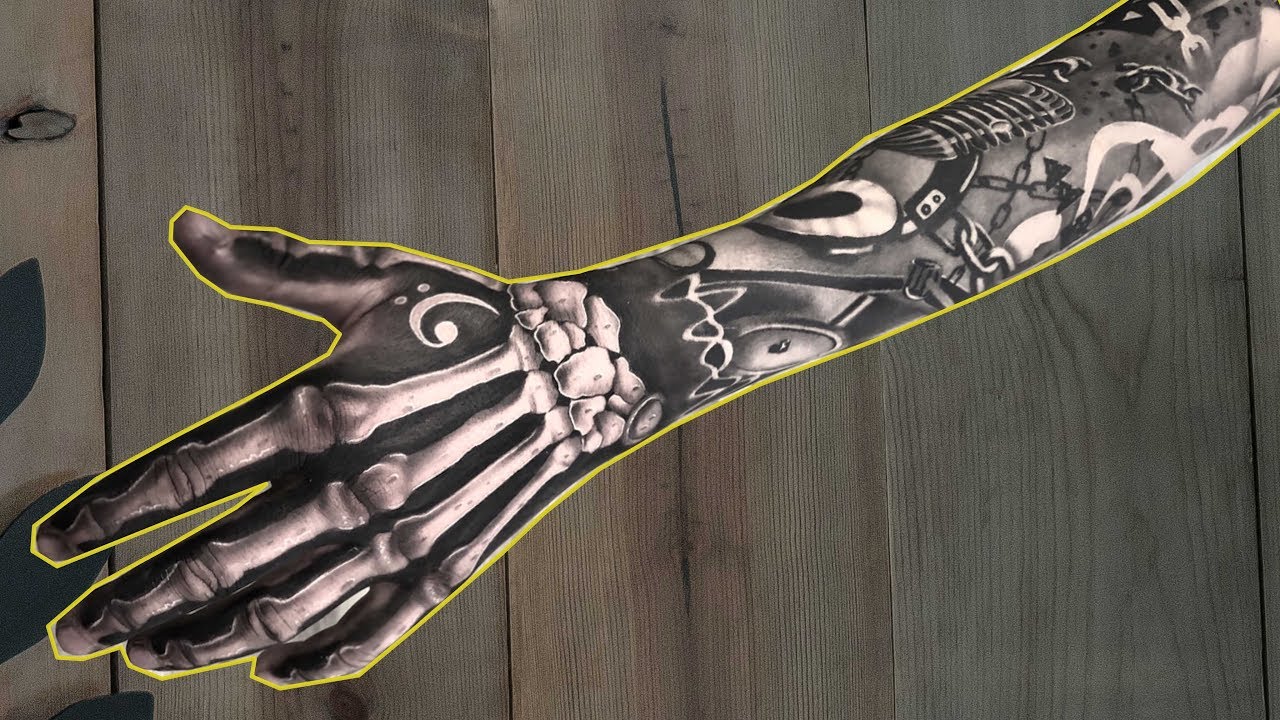 Tattoo Timelapse - The best free handed hand tattoo with the epic sleeve done