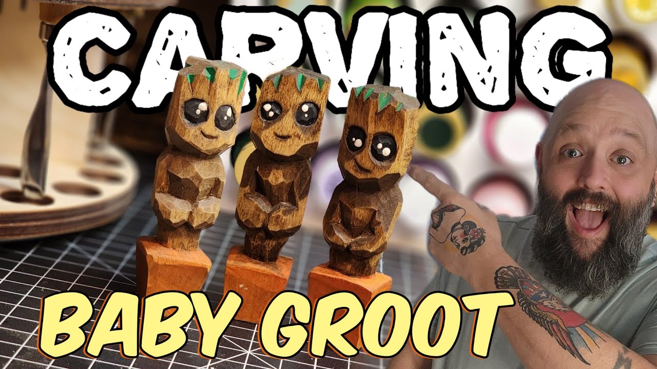 Carve with Me! Baby Groot (Knife Only, Beginner)