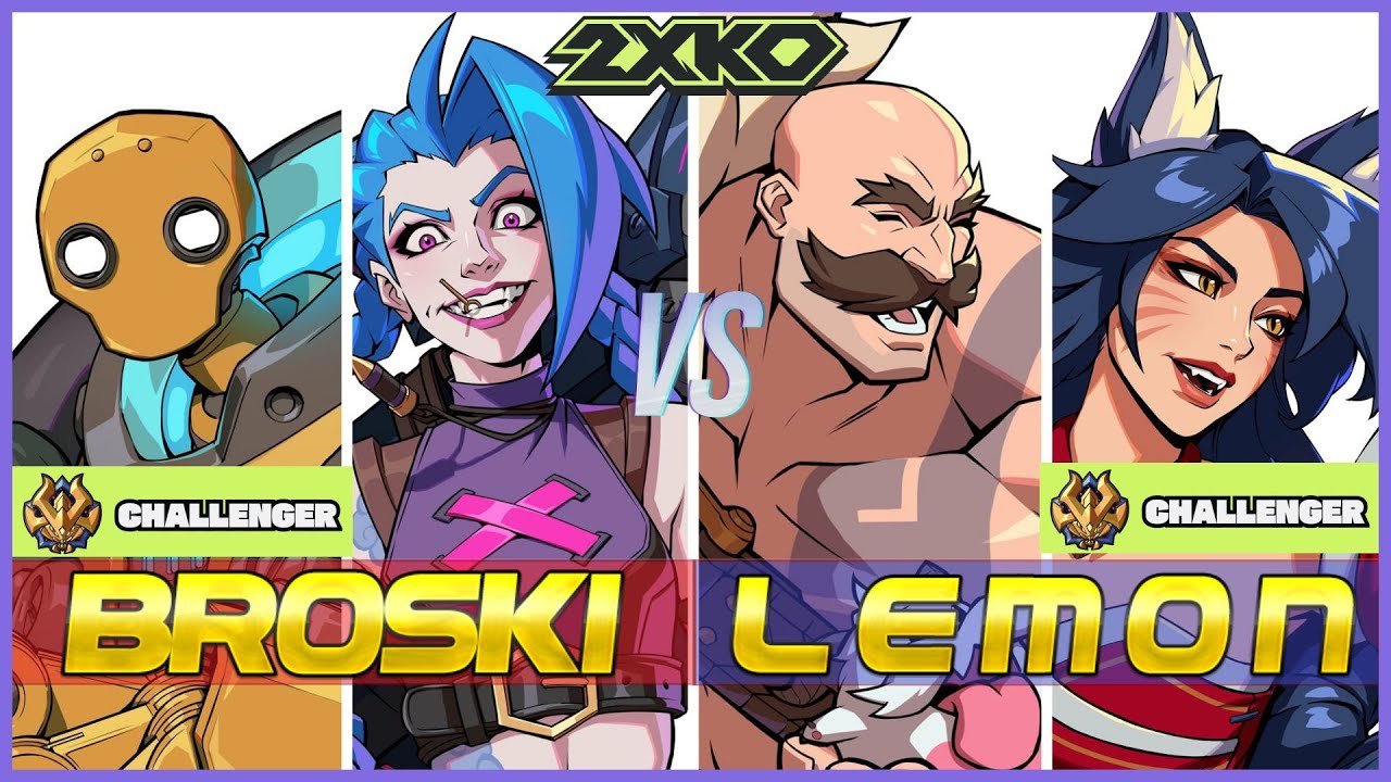 2XKO ▰ Broski (Blitzcrank / Jinx) vs LemonTender (Braum / Ahri) ▰ High Level Gameplay