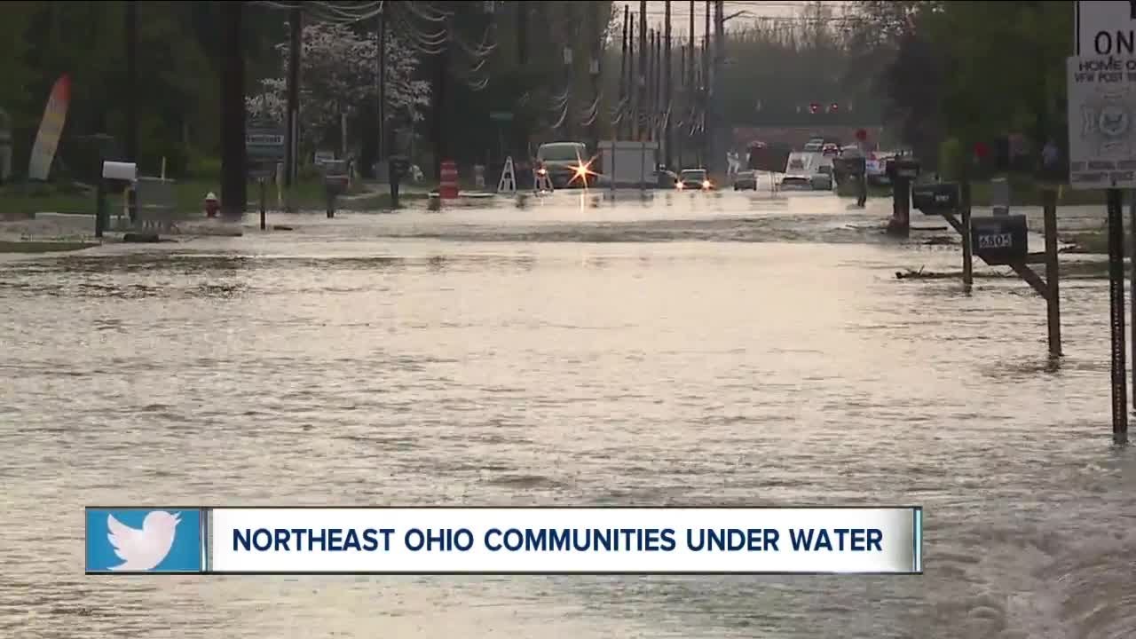 Heavy flooding causes road closures across Northeast Ohio