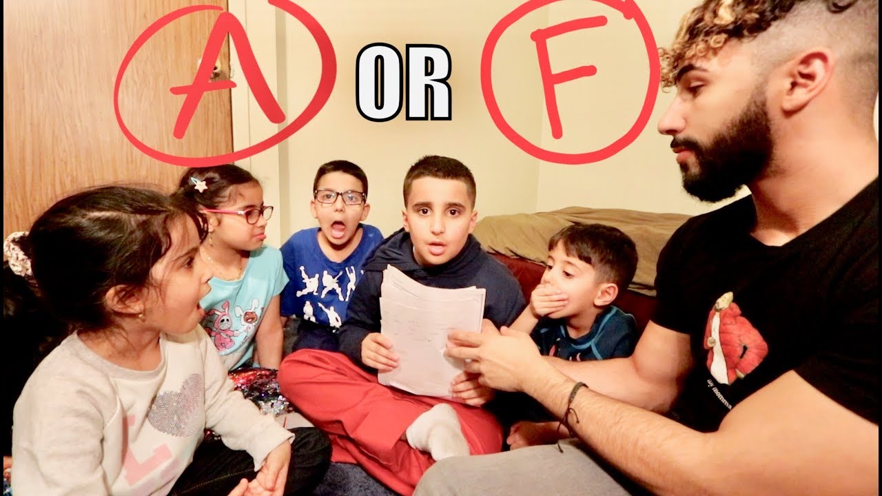 I CHECKED HIS REPORT CARD!!