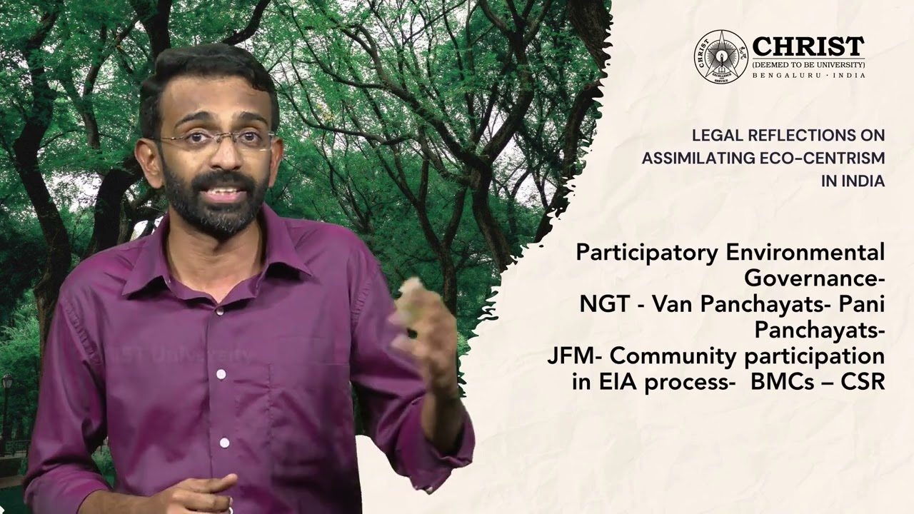 LEGAL REFLECTIONS ON ASSIMILATING ECO-CENTRISM IN INDIA Dr Manjeri Subin Sunder Raj
