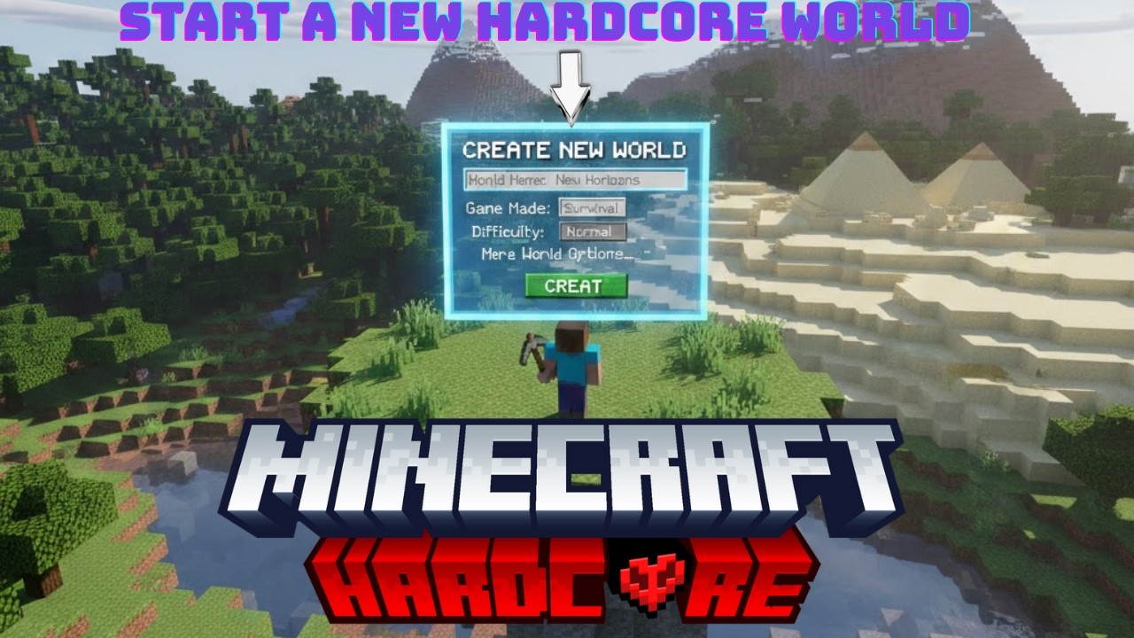 Starting my first harcore world (part 1) the ultimate adventure will i survive...