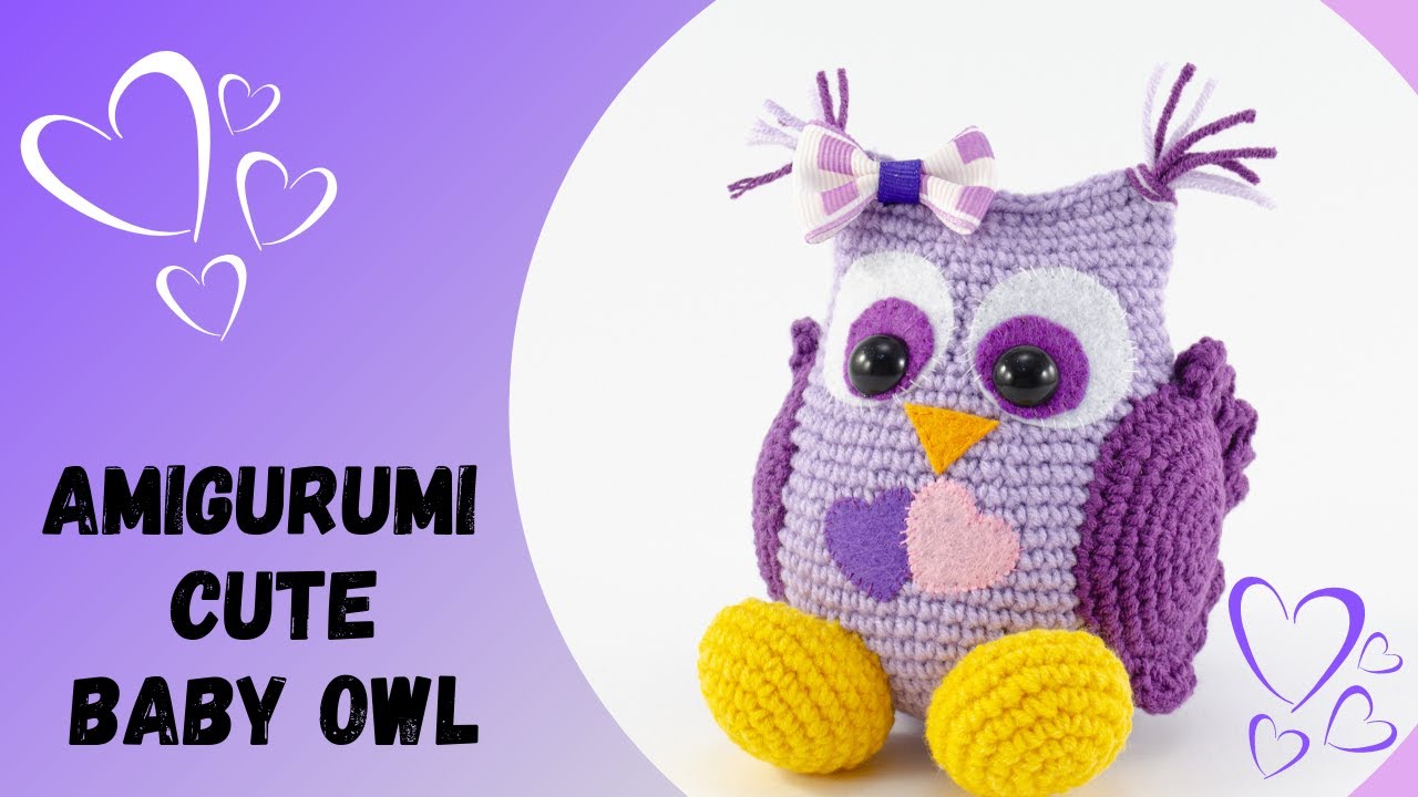 🇺🇸Crochet Amigurumi Owl/Amigurumi Baby Owl Tutorial/DIY Cute Owl/How To Crochet Amigurumi Baby Owl