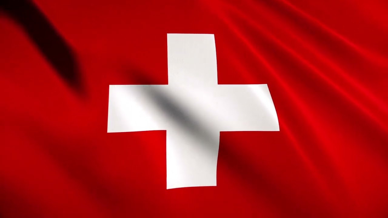 [10 Hours] Swiss Flag Waving - Video & Audio - Waving Flags
