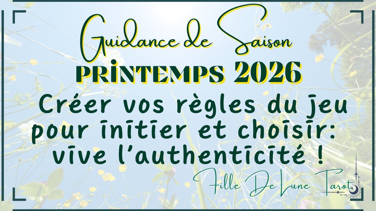 Le Tirage du Printemps: créer vos règles du jeu pour initier et choisir: vive l'authenticité!