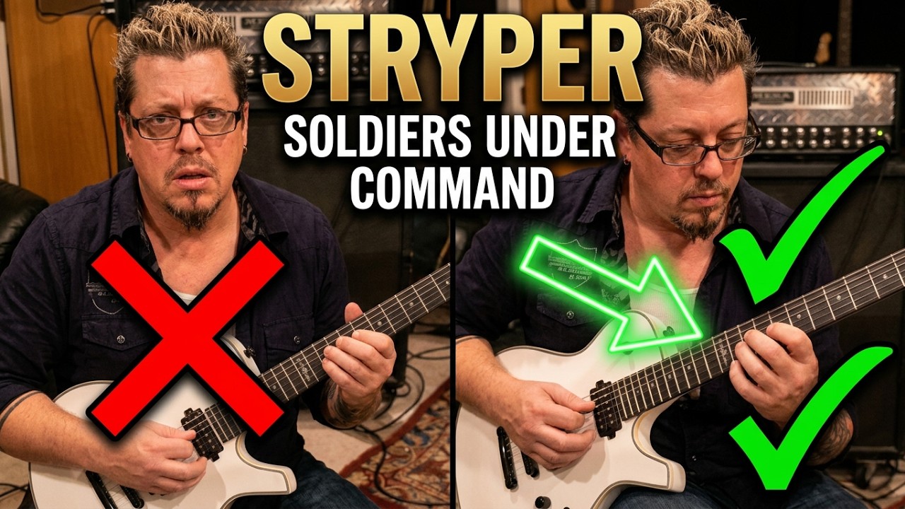 How to play SOLDIERS UNDER COMMAND by STRYPER - Guitar Lesson by Mike Gross - Tutorial