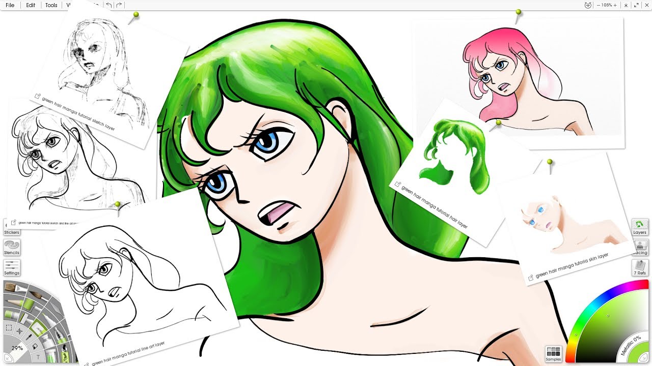 Drawing & Coloring Line Art in ArtRage Lite (full)