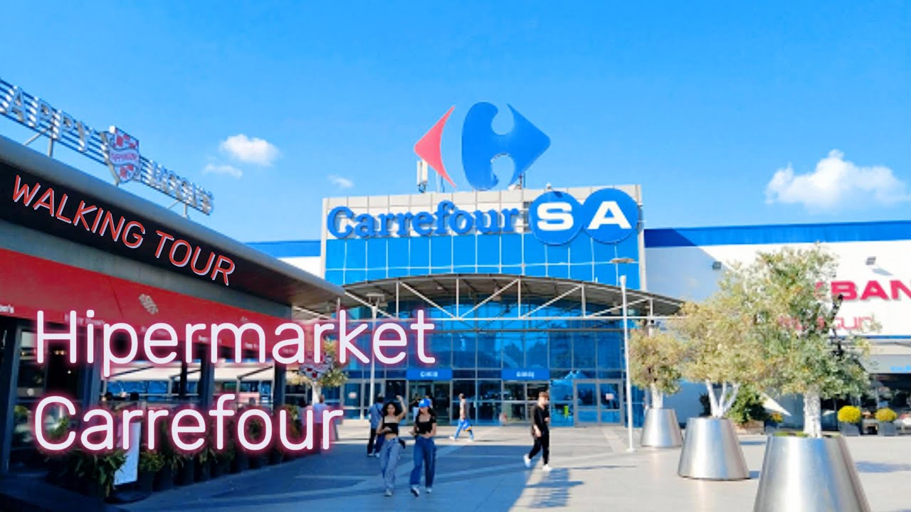 Carrefour Supermarket in Istanbul Esenyurt district 4K walking tour