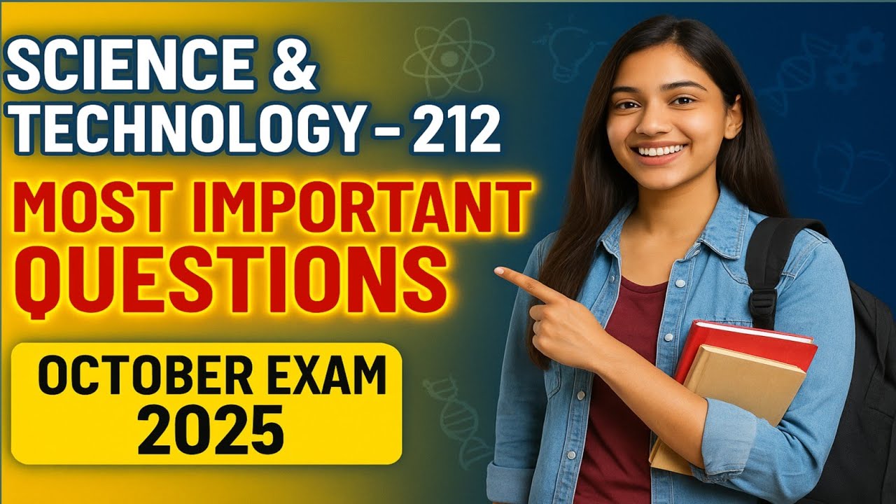 NIOS Science & Technology 212 | Most Important Questions with Answer for 10th Exam 2025 | Exam Notes