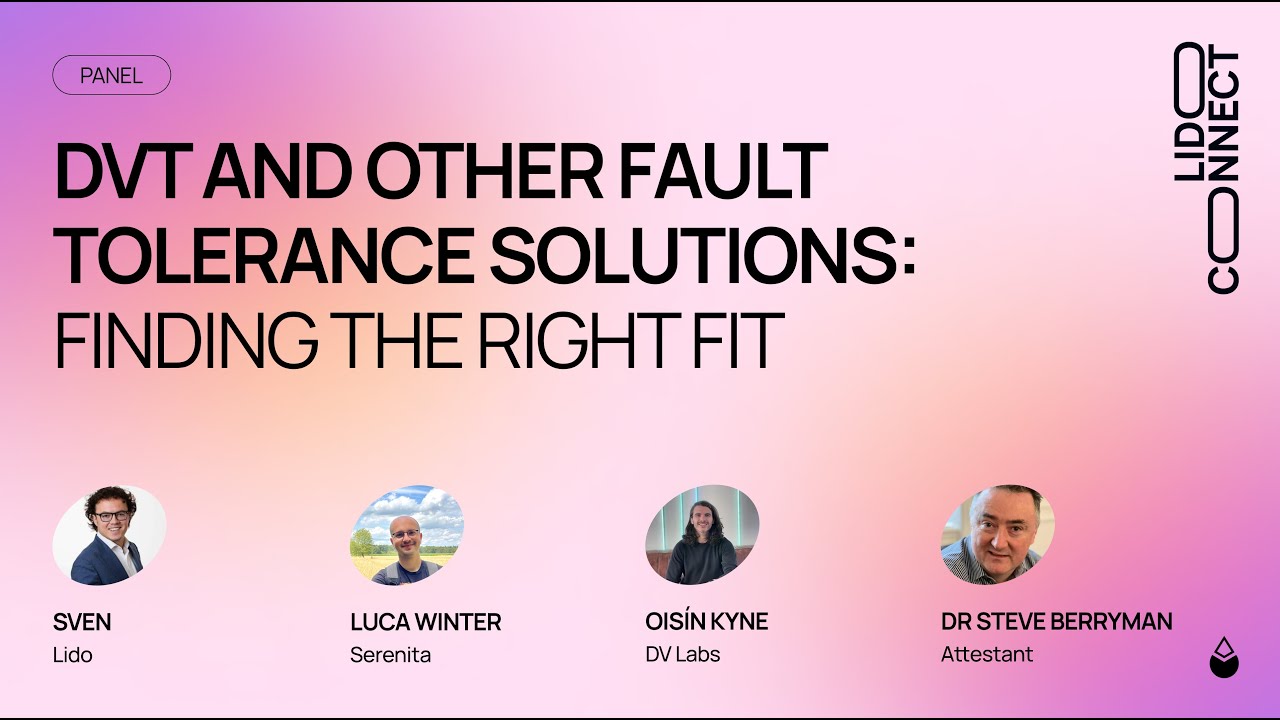 DVT and Other Fault Tolerance Solutions: Finding the Right Fit | Panel | LidoConnect 24