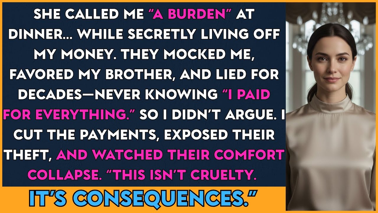 My Mom Said “You’re a Burden” at Dinner—So I Quietly Ended Their Allowance