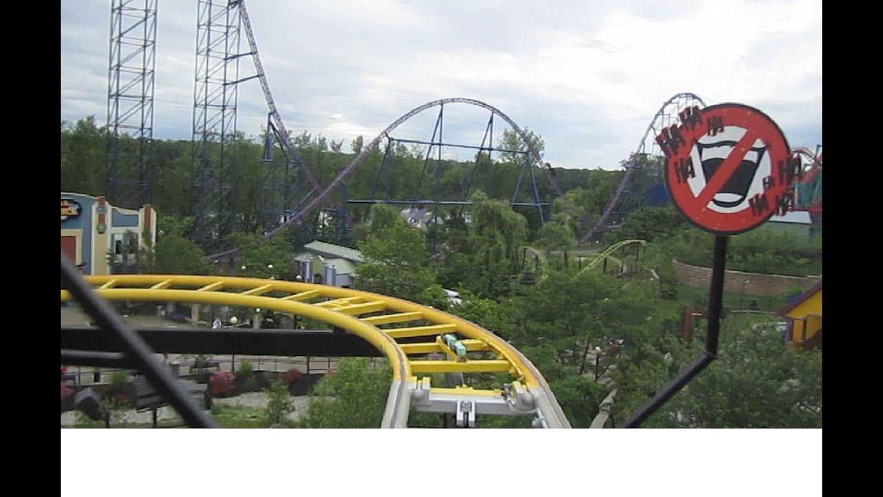 Gotham City Gauntlet Escape from Arkham Asylum Front Seat on-ride HD POV Six Flags New England