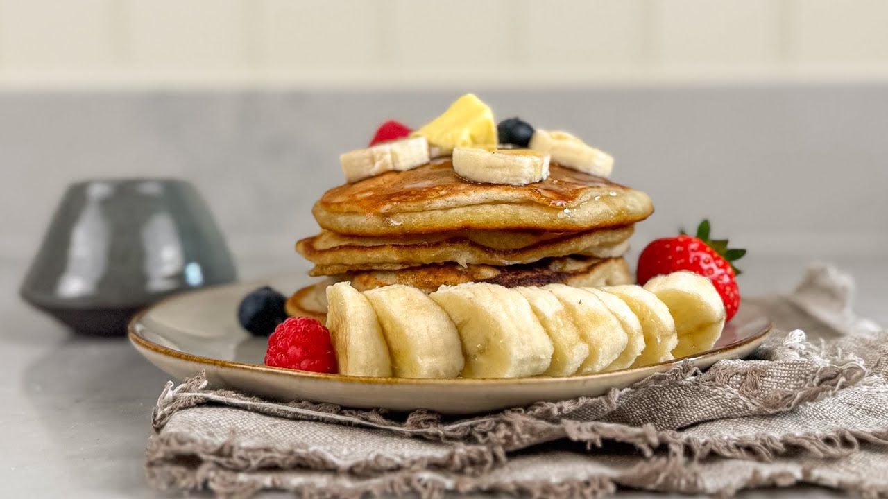 Recept på fluffiga bananpannkakor