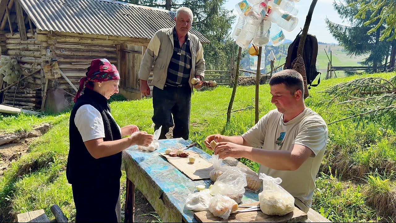 The secret of a happy family life among animals in a high-mountain Carpathian village