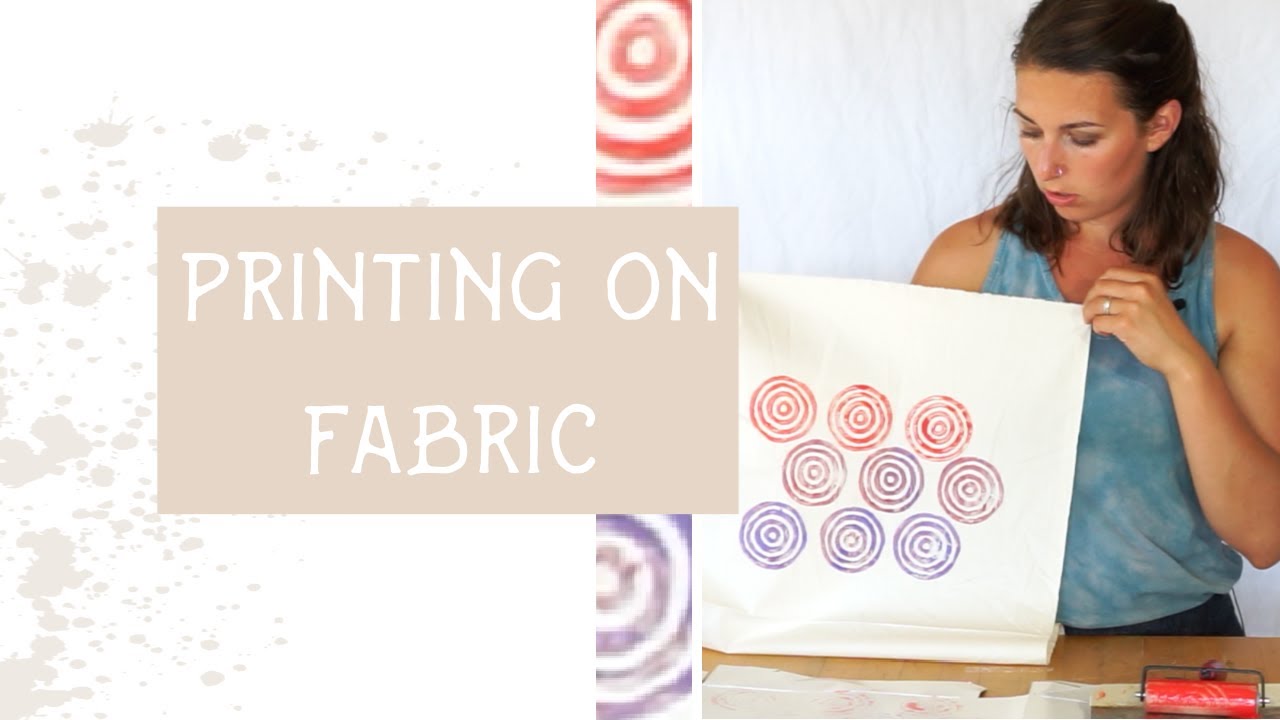 Block Printing with Acrylic Paint | Using Acrylic Paint and Textile Medium to Print on Fabric