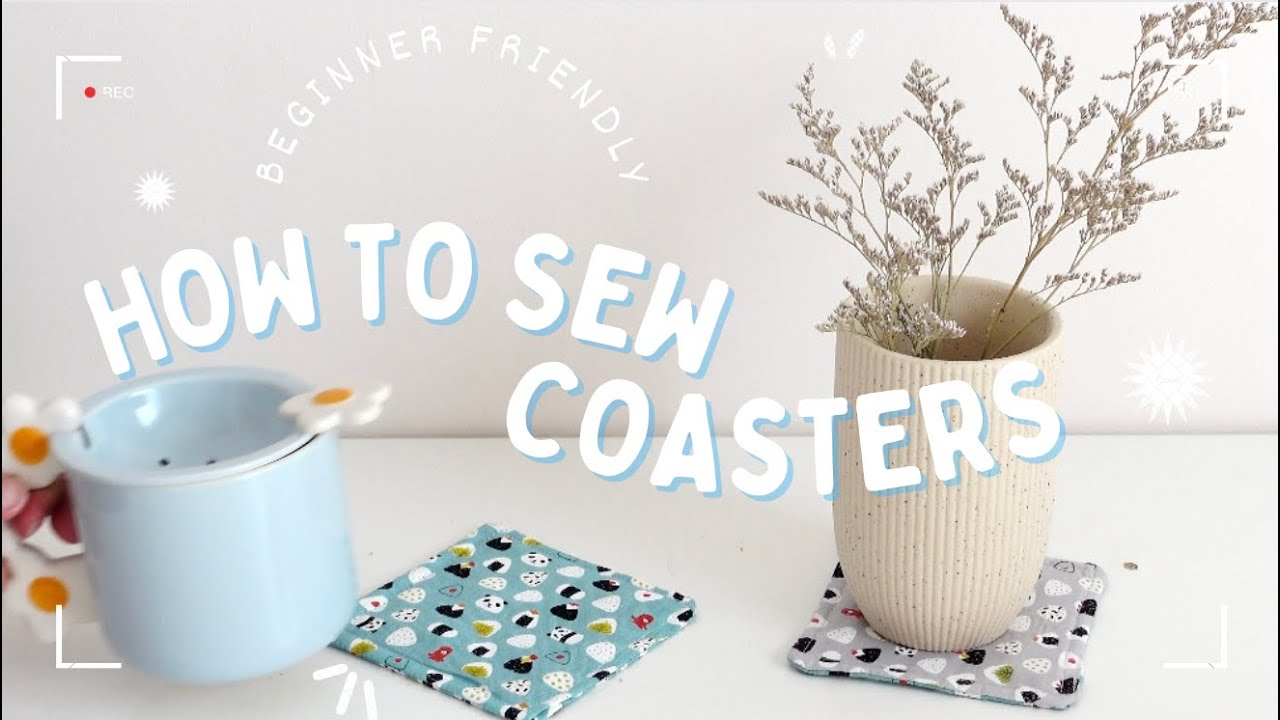 Sew Fabric Coasters | Quick, Beginner Friendly Step-by-Step Tutorial | Sew Easy Please
