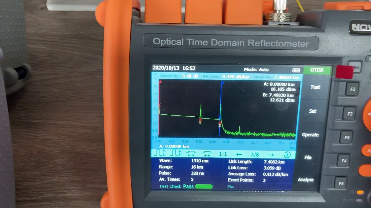 NK5600 OTDR auto test.
