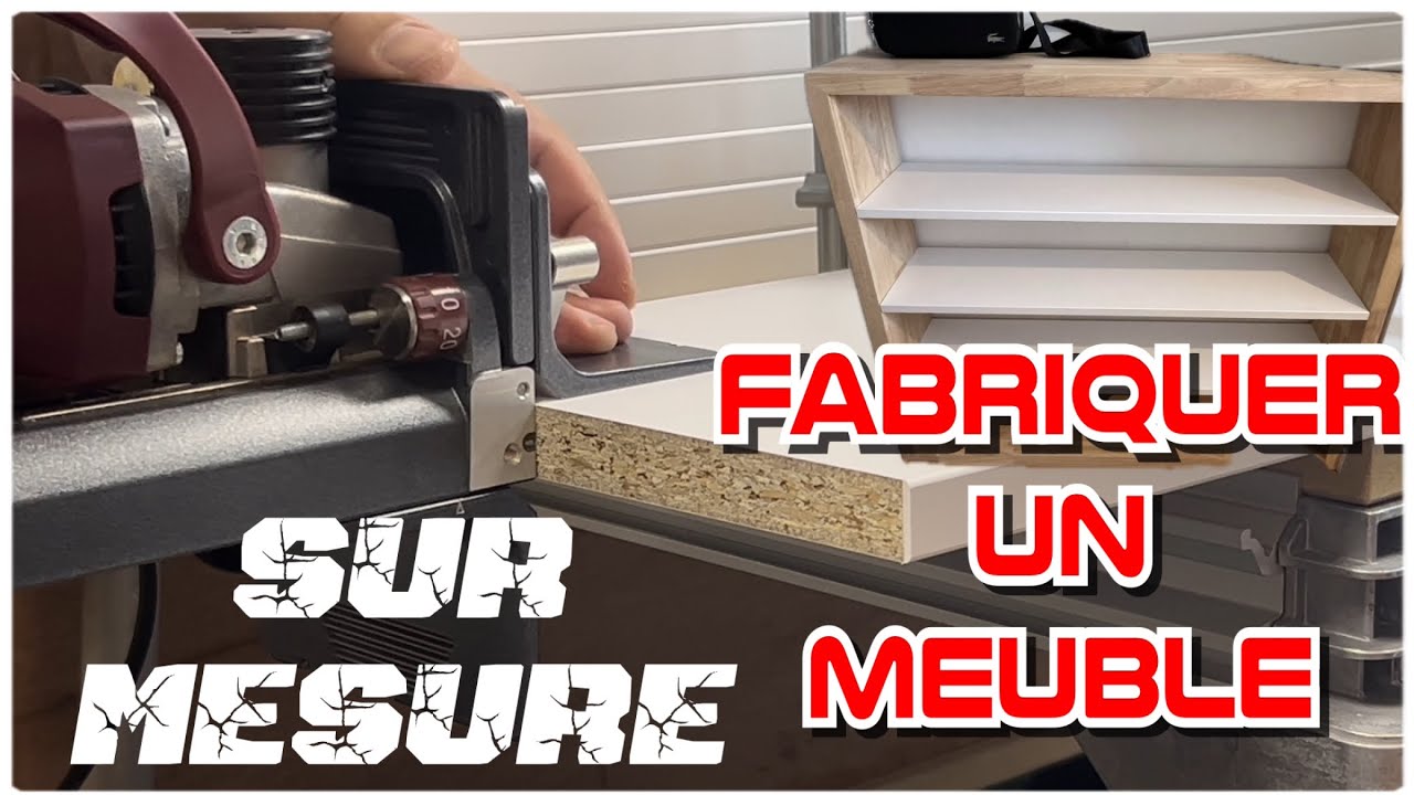 Fabriquer un meuble étagère bi-matière sur mesure (Astuces de coupe, assemblage invisible)
