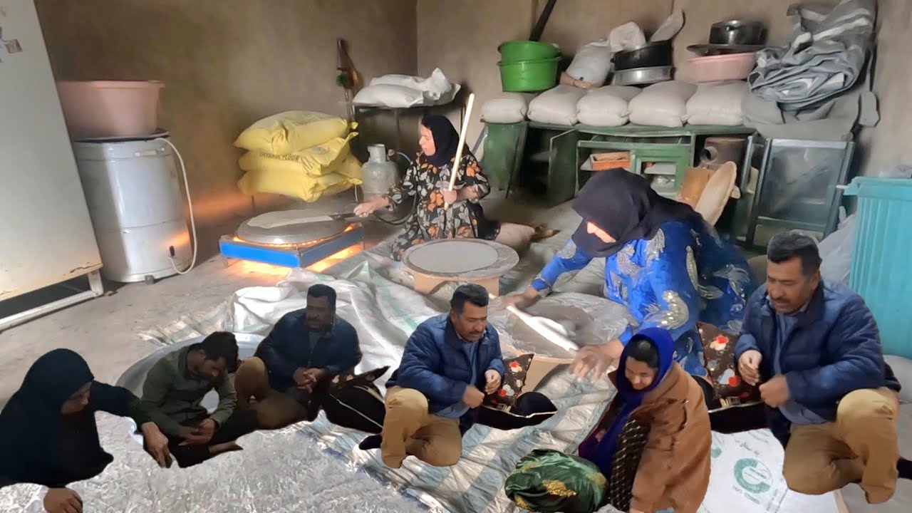 Baking bread and bringing clothes