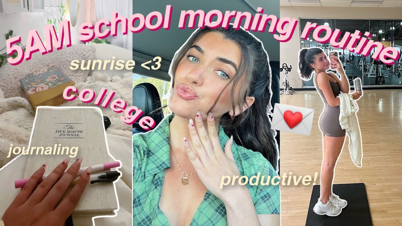 5AM SCHOOL MORNING ROUTINE 2022 *journaling, workout, & coffee*